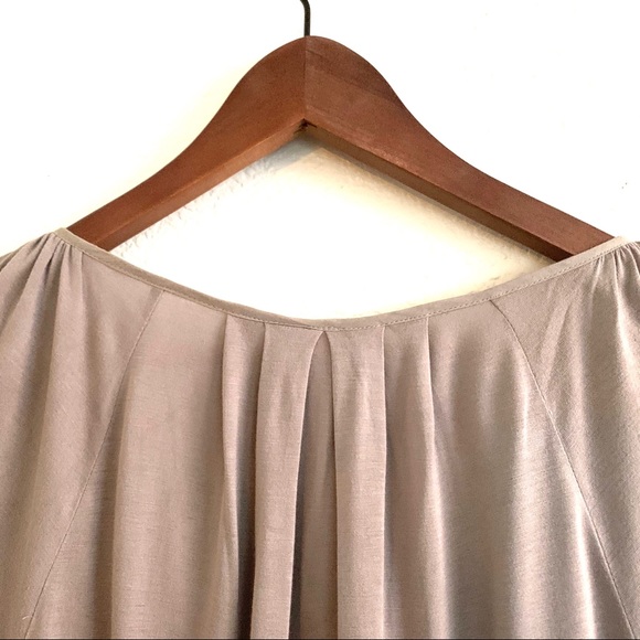 Tiny Anthropologie Embroidered Henley Top Taupe - Picture 5 of 7